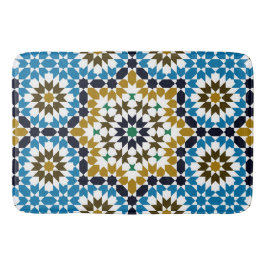Alfombrilla De Baño Mosaico Marroquí Patrón Bohío Geométrico Tradicion