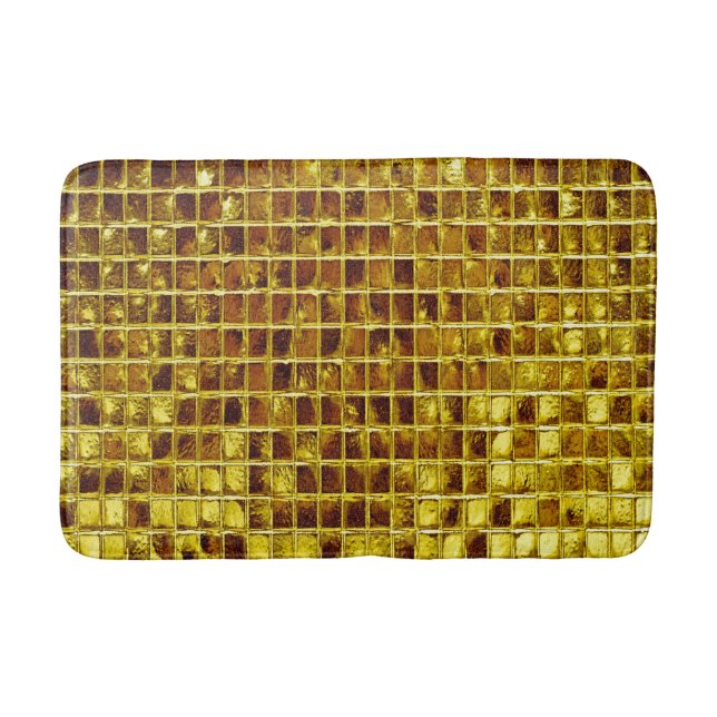 Alfombrilla De Baño Mosaicos de oro Elegante lujo moderno (Anverso)