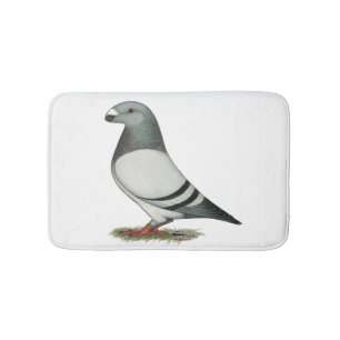 Alfombrilla De Baño Mostrar pichón de barra azul Racer