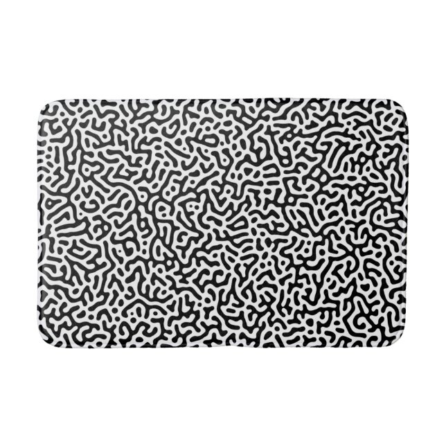 Alfombrilla De Baño Motif de Turing Noir et Blanc (Anverso)