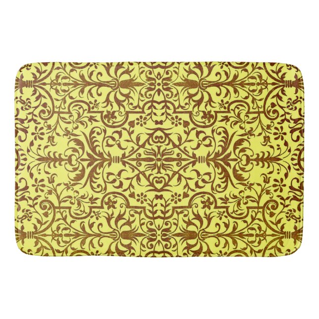 Alfombrilla De Baño Motif victoriano en amarillo (Anverso)