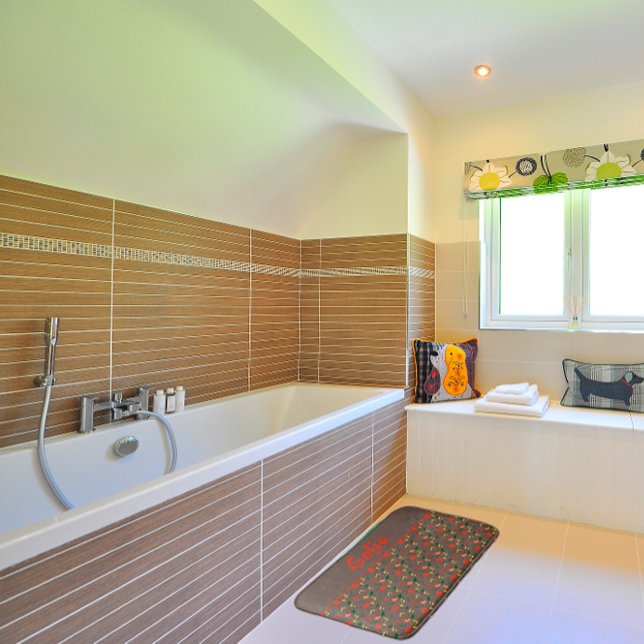 Alfombrilla De Baño Motivo de flores silvestres amapola mecha marrón (Subido por el creador)