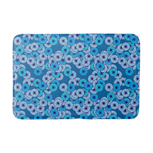 Alfombrilla De Baño motivos florales Art Deco - tonos azules