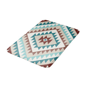 Alfombrilla De Baño Moto de diseño Aztec Diamond Motif Creams Browns