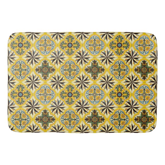 Alfombrilla De Baño Moto de mosaico (Anverso)