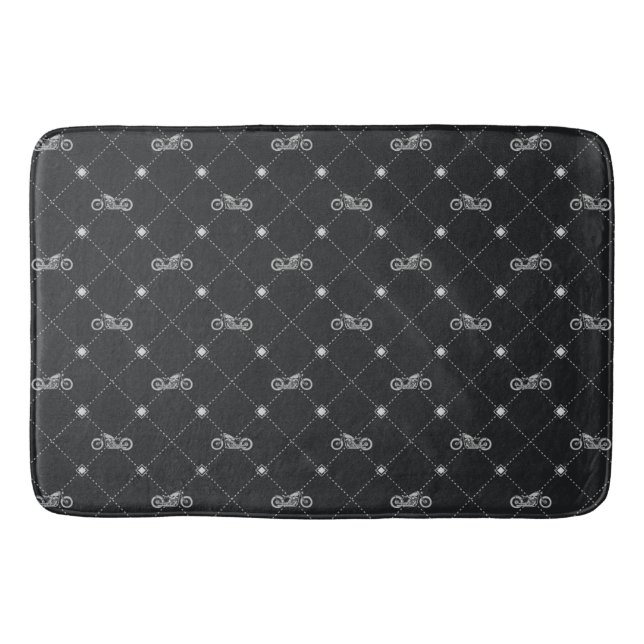 Alfombrilla De Baño Motocicleta de plata (Anverso)