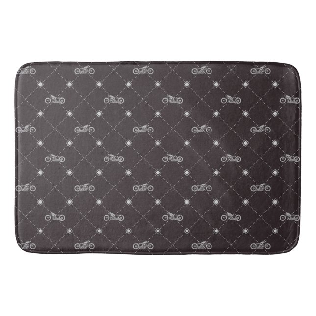 Alfombrilla De Baño Motocicleta de plata (Anverso)