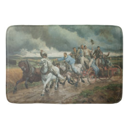 Alfombrilla De Baño Motor de fuego vintage (por Eugène Burnand)