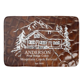 Alfombrilla De Baño Mountain Cabin Faux Crocodile Leather Doormat
