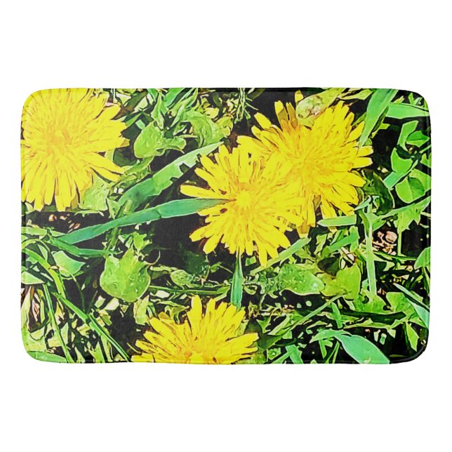 Alfombrilla De Baño Mountain Dandelions Foto De Ottawa Canada (Anverso)