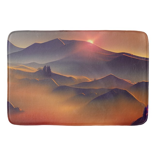 Alfombrilla De Baño Mountain Sunset (Anverso)
