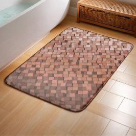 Alfombrilla De Baño Mousse de Mocha Geométrico de Moda