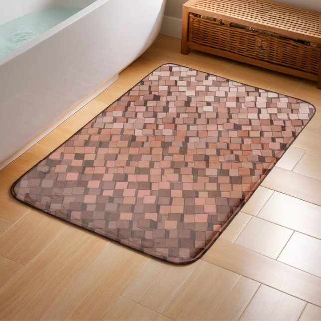 Alfombrilla De Baño Mousse de Mocha Geométrico de Moda (Subido por el creador)