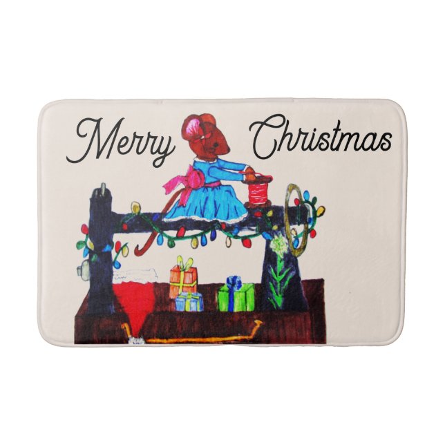 ALFOMBRILLA DE BAÑO MS. EL RATÓN HACE UN SANTA HAT (Anverso)