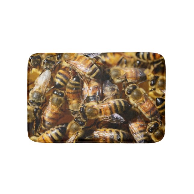 Alfombrilla De Baño Muchas abejas melíferas (Anverso)