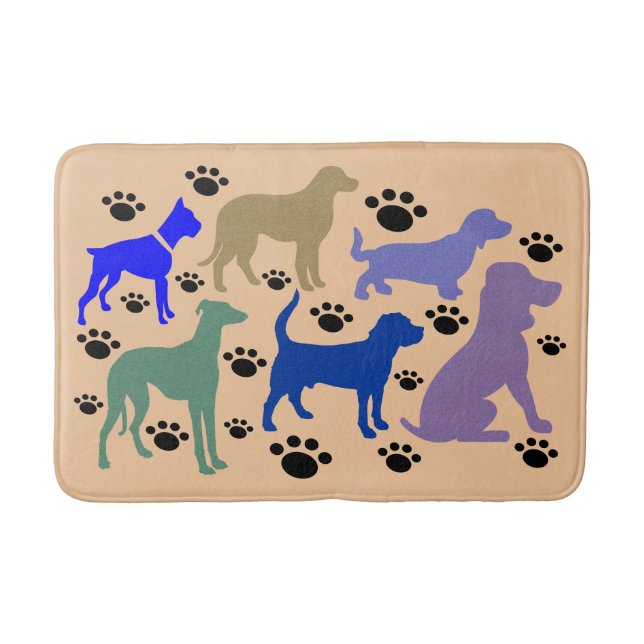 Alfombrilla De Baño Muchos Perros Bath Mat (Anverso)
