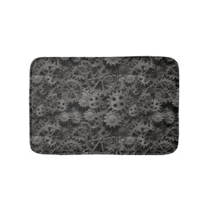 Alfombrilla De Baño Muchos viejos engranajes o piezas metalizado