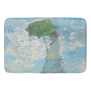 Alfombrilla De Baño Mujer con Parasol Claude Monet