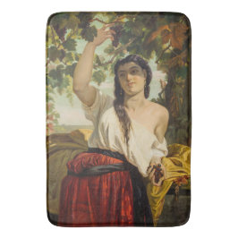 Alfombrilla De Baño Mujer italiana recogiendo uvas (cosecha de verano)