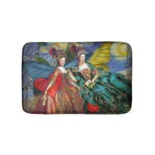 Alfombrilla De Baño Mujer Mariposa Caprichosa Géminis Gótica Clásica