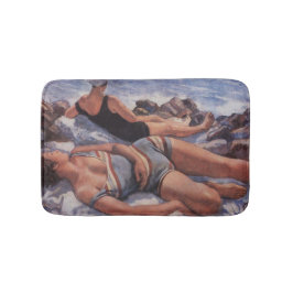 Alfombrilla De Baño Mujeres tomando el sol en la playa (por Serebriako