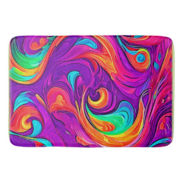 Alfombrilla De Baño Mundo colorido: Patrones de flores