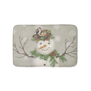 Alfombrilla De Baño muñeco de nieve moderno del invernadero del