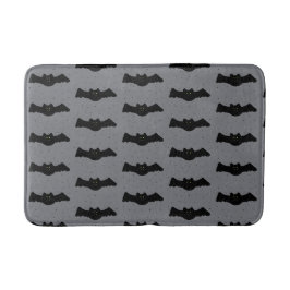 Alfombrilla De Baño Murciélagos de Halloween grises y negros