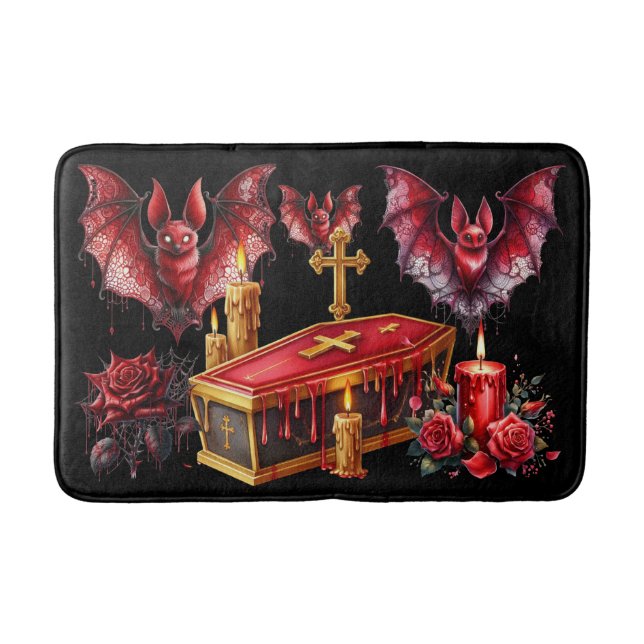 Alfombrilla De Baño Murciélagos Vampiros (Anverso)