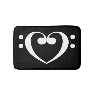 Alfombrilla De Baño Music Heart Bathroom Mat