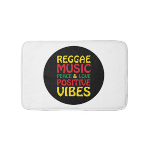 Alfombrilla De Baño Música de reggae con dichos positivos