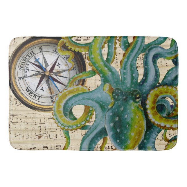 Alfombrilla De Baño Música del compás de los tentáculos del pulpo (Anverso)