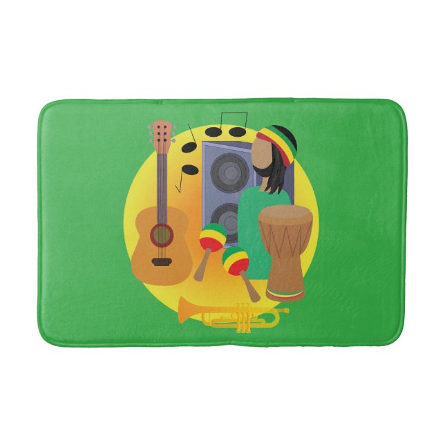Alfombrilla De Baño Música Reggae (Anverso)