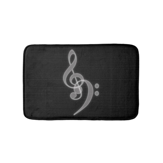 Alfombrilla De Baño Música - Treble and Bass Clef Bath Mat (Anverso)