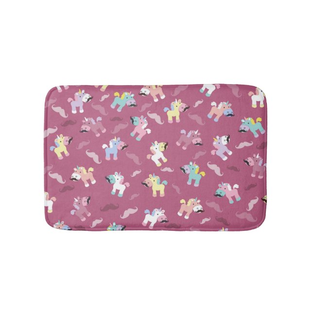 Alfombrilla De Baño ¡Mustachio Unicornio! (Anverso)