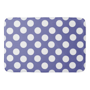 Alfombrilla De Baño Muy Peri   púrpura perwinkle de puntos de polka bl