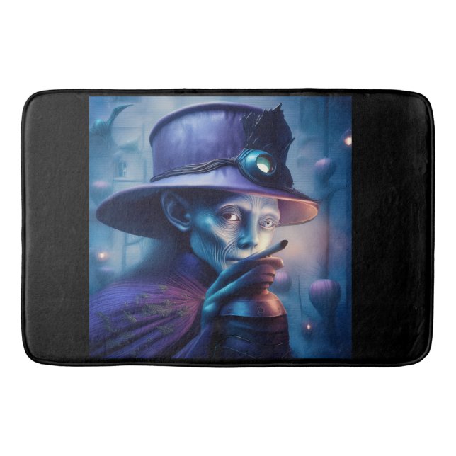 Alfombrilla De Baño Mysterious Lady Pointing Finger At You (Anverso)