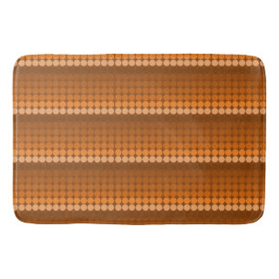 Alfombrilla De Baño naranja a marrón de mediados de siglo mod dds círc