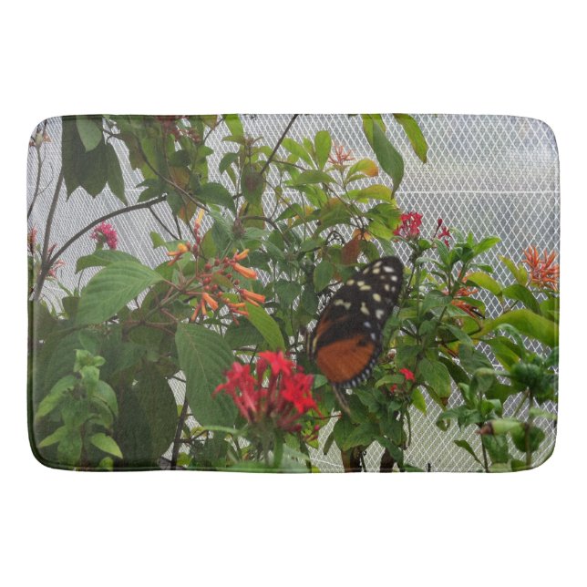 ALFOMBRILLA DE BAÑO NARANJA BUTTERFLY (Anverso)