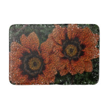 Naranja Daisy Balls Bath Mat