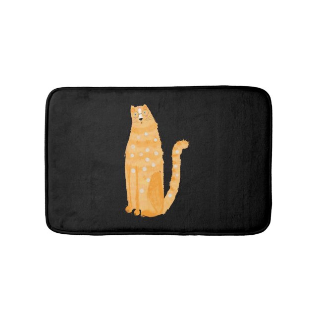 Alfombrilla De Baño Naranja de gatos (Anverso)
