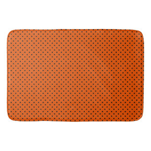 Alfombrilla De Baño Naranja de Tigre y Puntos Negros