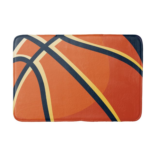 Alfombrilla De Baño Naranja deportivo Baloncesto (Anverso)