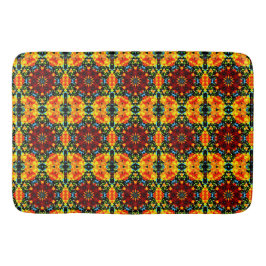 Alfombrilla De Baño Naranja floral