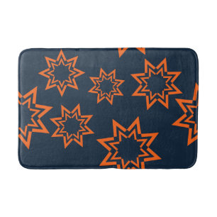 Alfombrilla De Baño Naranja, fresco, moderno, juguetón estelar