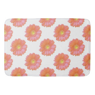 Alfombrilla De Baño Naranja gerbera daisy