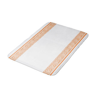Alfombrilla De Baño Naranja Grecian Frieze Design