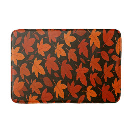 Alfombrilla De Baño Naranja hojas de otoño