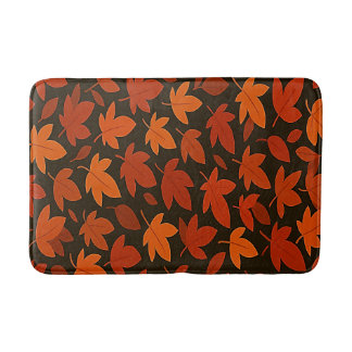 Alfombrilla De Baño Naranja hojas de otoño