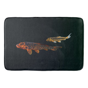 Alfombrilla De Baño Naranja Koi y Gold Koi